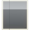 Шкаф зеркальный LEMARK ELEMENT 70х80 см 2-х дверный, с подсветкой, с розеткой, белый глянец