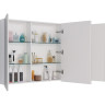 Шкаф зеркальный LEMARK UNIVERSAL 100х80 см 3-х дверный, цвет корпуса белый глянец