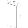 Шкаф зеркальный LEMARK UNIVERSAL 45х80 см 1 дверный, петли слева, цвет корпуса белый глянец