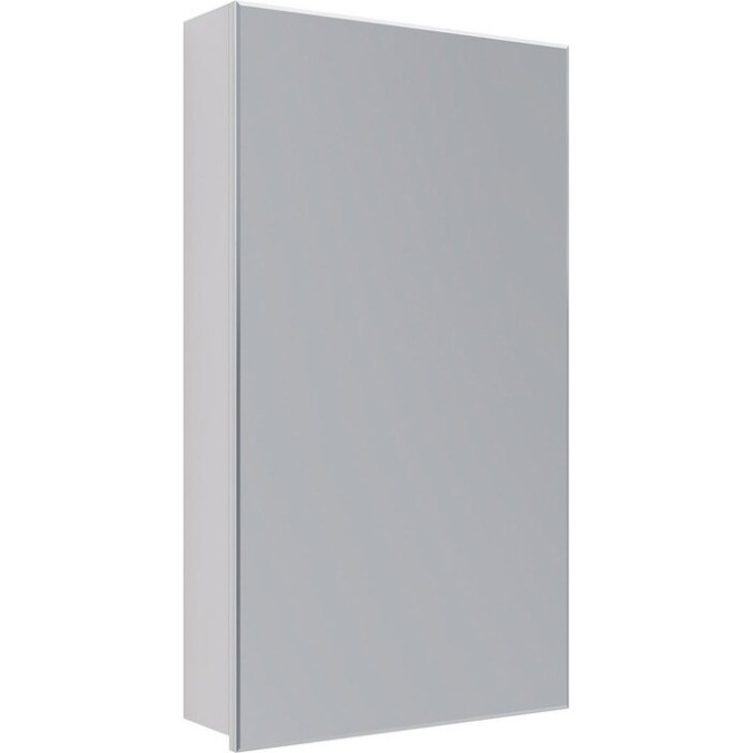 Шкаф зеркальный LEMARK UNIVERSAL 45х80 см 1 дверный, петли слева, цвет корпуса белый глянец