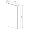 Шкаф зеркальный LEMARK UNIVERSAL 50х80 см 1 дверный, петли слева, цвет корпуса белый глянец