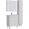 Шкаф зеркальный LEMARK UNIVERSAL 80х80 см 2-х дверный, цвет корпуса белый глянец