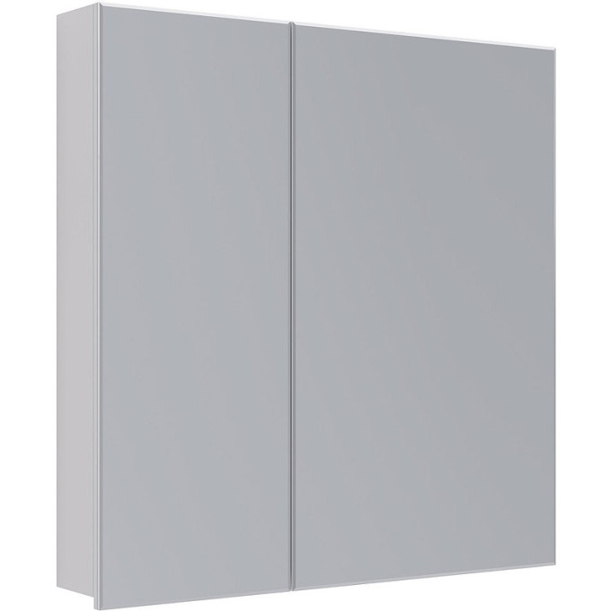 Шкаф зеркальный LEMARK UNIVERSAL 80х80 см 2-х дверный, цвет корпуса белый глянец