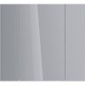 Шкаф зеркальный LEMARK UNIVERSAL 90х80 см 3-х дверный, цвет корпуса белый глянец