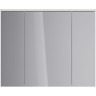 Шкаф зеркальный LEMARK ZENON 100х80 см 3-х дверный, с козырьком-подсветкой, с розеткой, белый глянец