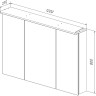 Шкаф зеркальный LEMARK ZENON 120х80 см 3-х дверный, с козырьком-подсветкой, с розеткой, белый глянец