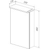 Шкаф зеркальный LEMARK ZENON 50х80 см 1 дверный, петли слева, с козырьком-подсветкой, с розеткой, белый глянец
