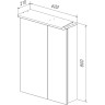 Шкаф зеркальный LEMARK ZENON 60х80 см 2-х дверный с козырьком-подсветкой, с розеткой, белый глянец