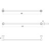 Штанга для полотенец LEMARK STANDARD LM2138C