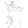 Смеситель для ванны LEMARK LINARA LM0417C
