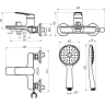 Смеситель для ванны LEMARK VERBA LM11414C