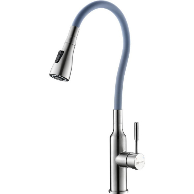 Смеситель LEMARK EXPERT LM5082S-Gray для кухни с гибким изливом