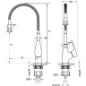 Смеситель LEMARK LINARA LM0413C для кухни с гибким изливом