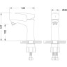 Смеситель LEMARK LINARA LM0406C для раковины