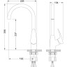 Смеситель LEMARK LINARA LM0405PGR для кухни с высоким поворотным изливом, жасмин