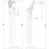 Смеситель LEMARK MELANGE LM4944CW для ванны напольный