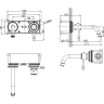 Смеситель LEMARK PUSHKIN LMF-8633B-C для раковины, встраиваемый