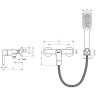 Смеситель LEMARK URSUS LM7203BL для душа