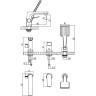 Смеситель на борт ванны LEMARK BRONX LM3745BL