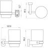 Стакан для зубных щеток LEMARK OMEGA LM3136C