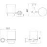 Стакан для зубных щеток LEMARK STANDARD LM2136C