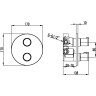 Термостат LEMARK YETI LM7828C для ванны и душа встраиваемый с 3-функциональным дивертором