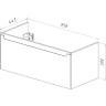 Тумба LEMARK BUNO MINI 100 см под раковину, подвесная,1 ящик, белый глянец