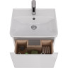 Тумба LEMARK BUNO MINI 50 см под раковину, подвесная,1 ящик, белый глянец
