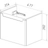 Тумба LEMARK BUNO MINI 50 см под раковину, подвесная,1 ящик, белый глянец