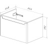 Тумба LEMARK BUNO MINI 70 см под раковину, подвесная, 1 ящик, белый глянец