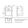 Тумба LEMARK COMBI 50 см под раковину, подвесная/напольная, 2 ящика, планки-чёрный; корпус/фасад белый глянец