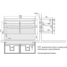 Тумба LEMARK OLIVIA 125 см под 2 раковины, подвесная, 4 ящика, корпус Дуб кантри, фасад белый глянец