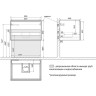 Тумба LEMARK VEON MINI 70 см под раковину, подвесная, 1 ящик, белый глянец