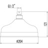 Верхний душ LEMARK LM8989G 204 мм