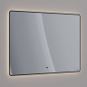 Зеркало LEMARK MIOBLACK 120х80 см с интерьерной подсветкой, с подогревом